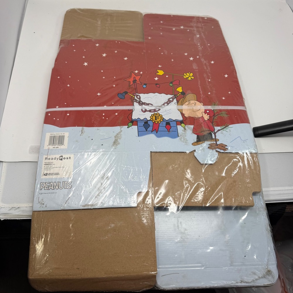 USPS ReadyPost Peanuts Charlie Brown Christmas Mailing‎ Boxes 8x8x8 10 Pack New